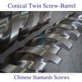 92/188 conical twin screw and barrel for extruders